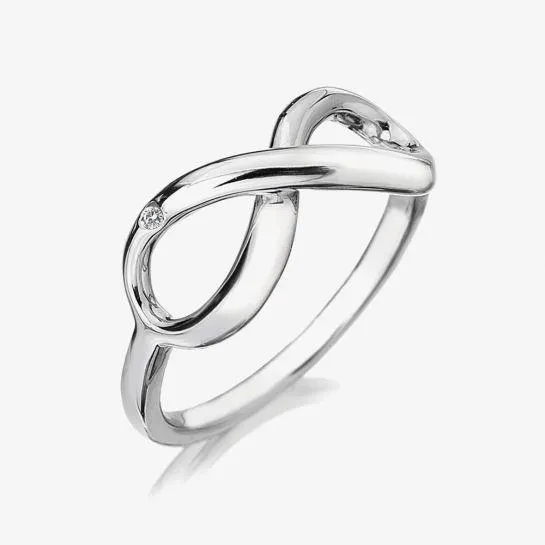 Hot Diamonds Silver Diamond Infinity Ring DR144