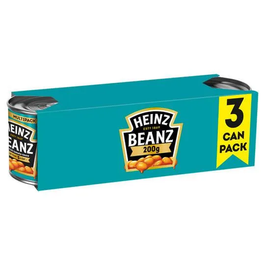 Heinz Baked Beans in Tomato Sauce 3 x 200g