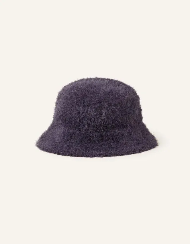 Fluffy Bucket Hat Blue