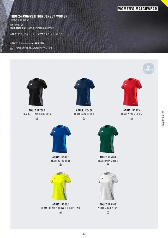 Adidas Teamwear 2024 from 11 March to 31 December 2024 - Catalogue Page 33
