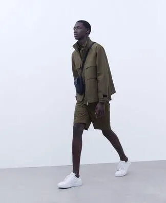 Cotton poplin Bermuda shorts