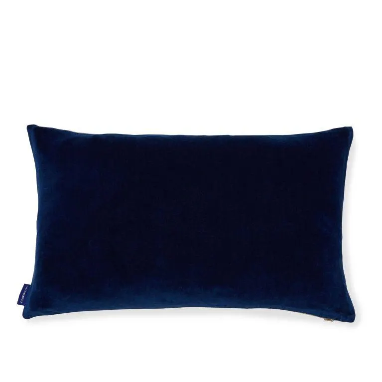 Velvet Cushion Cover in Dark Navy 30cm x 50cm