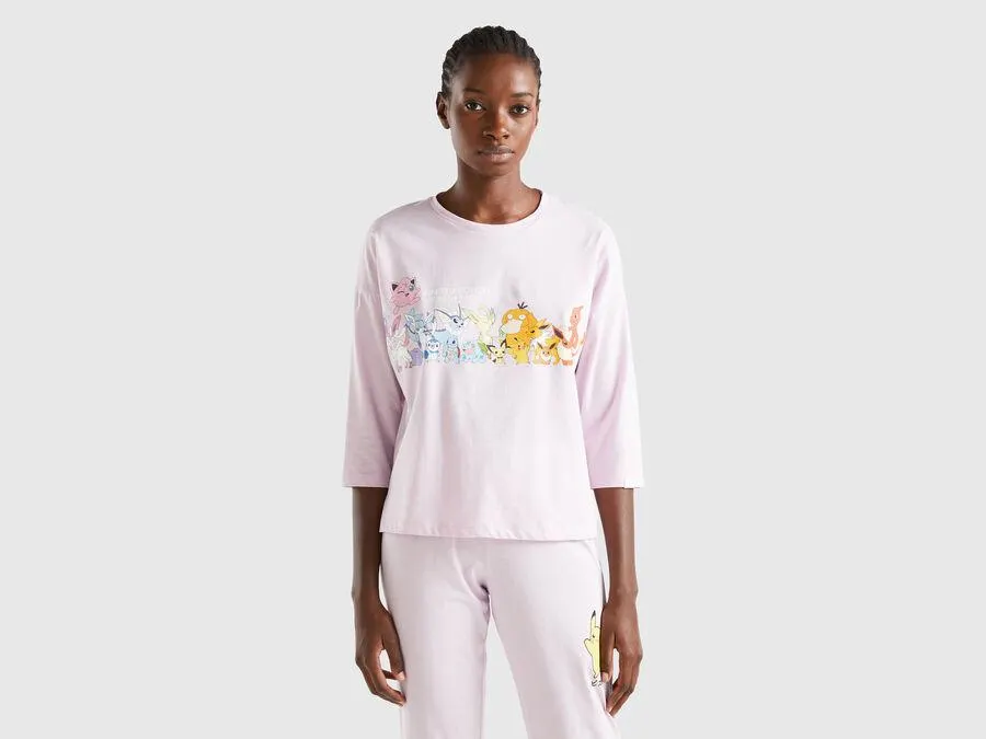 Pokémon top in long fiber cotton