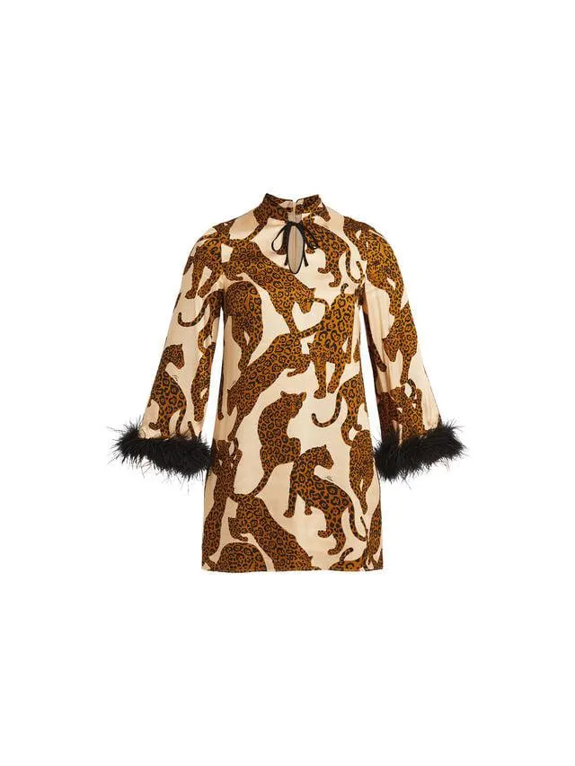 Carlotta Leopard Print Mini Dress
