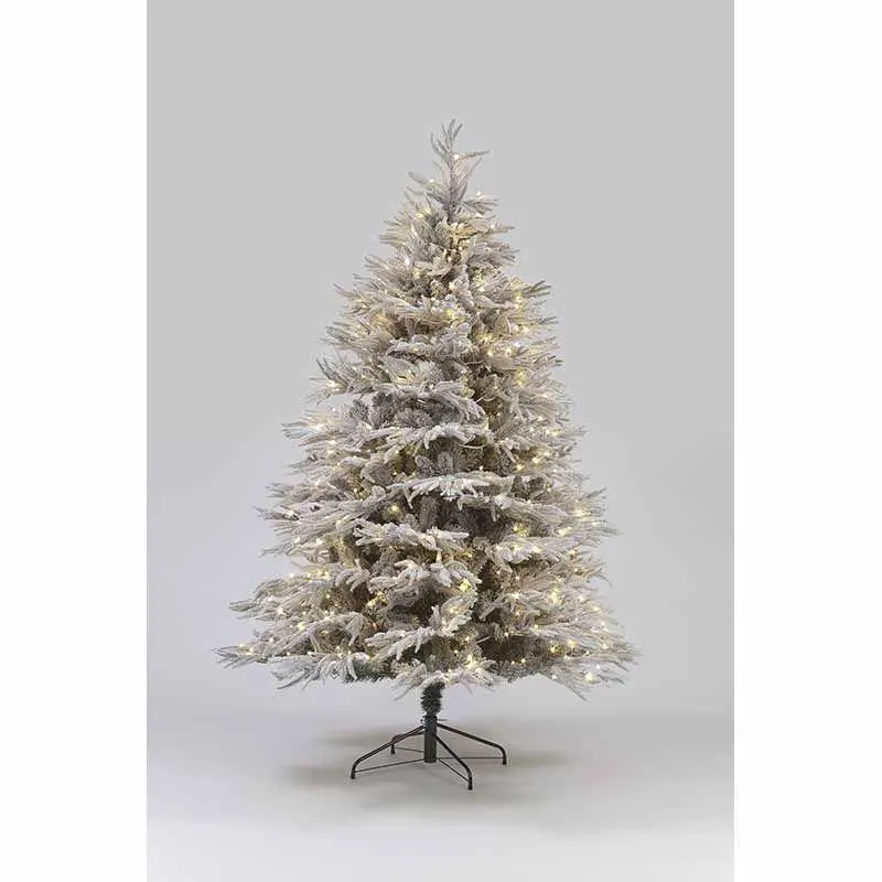 Flocked Platinum Fir Christmas Tree