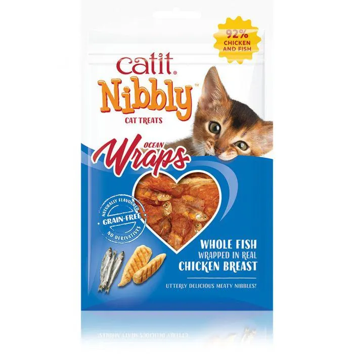 Catit Nibbly Wraps - Chicken & Fish - 30g