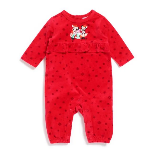 Mickey and Minnie Festive Baby Romper
