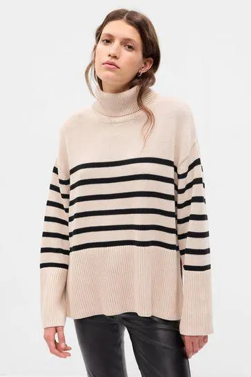 Split Hem Turtle Neck Jumper