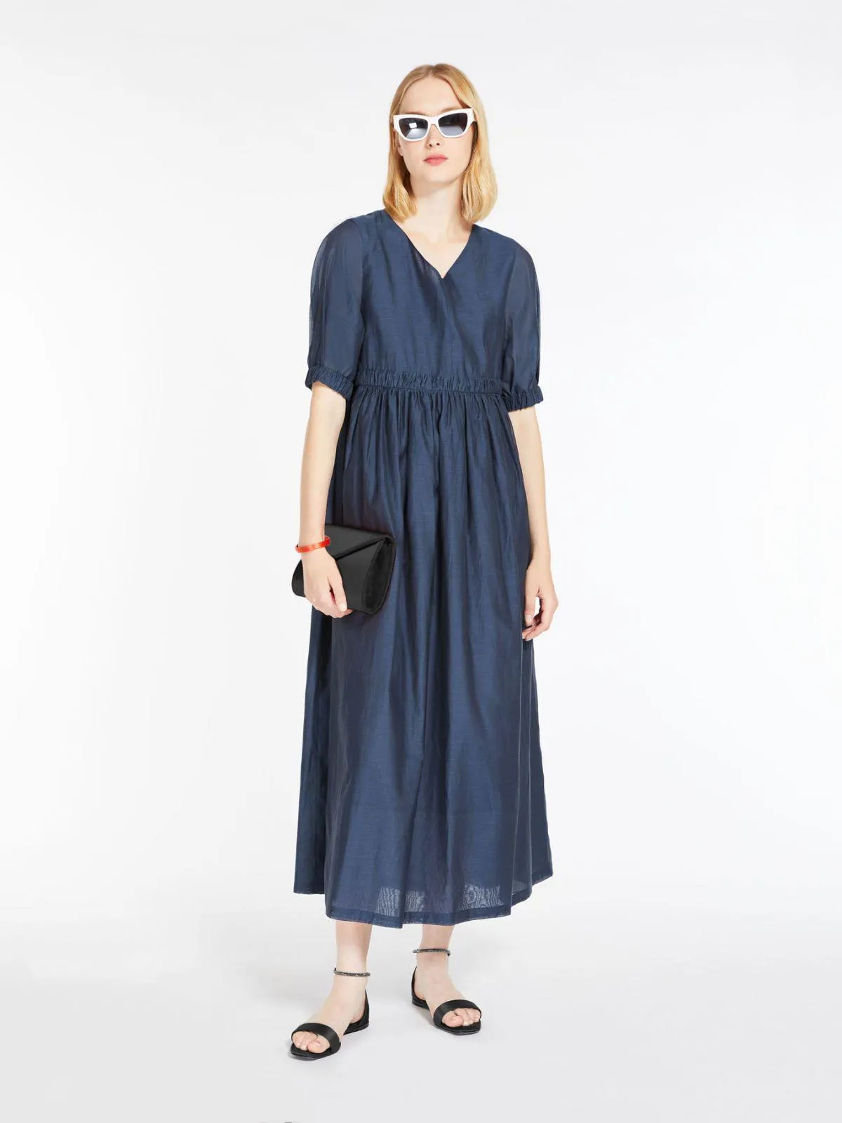 Cotton and silk voile dress