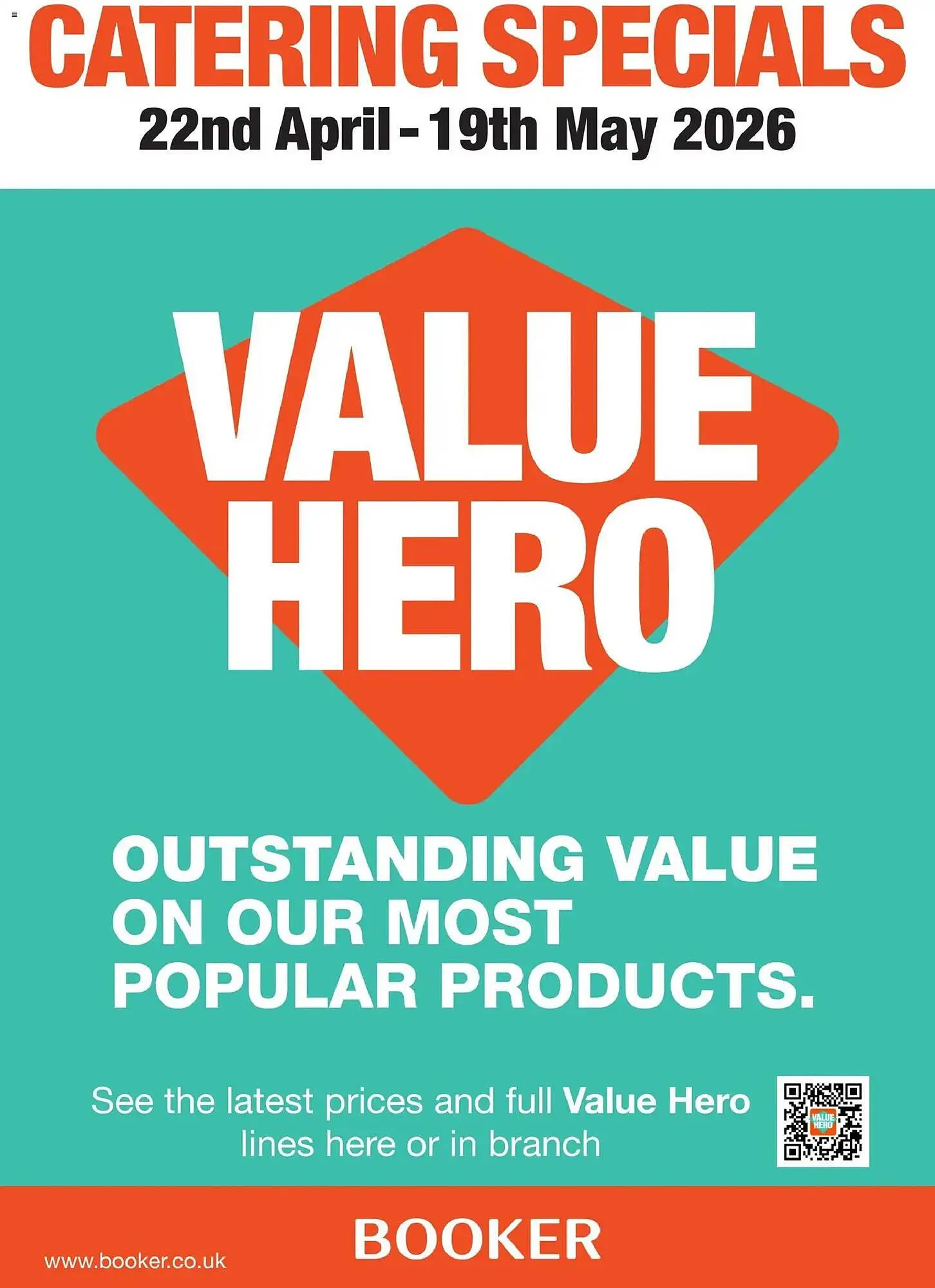 Booker Wholesale brochure from 22 April to 20 May 2026 - Catalogue Page 1