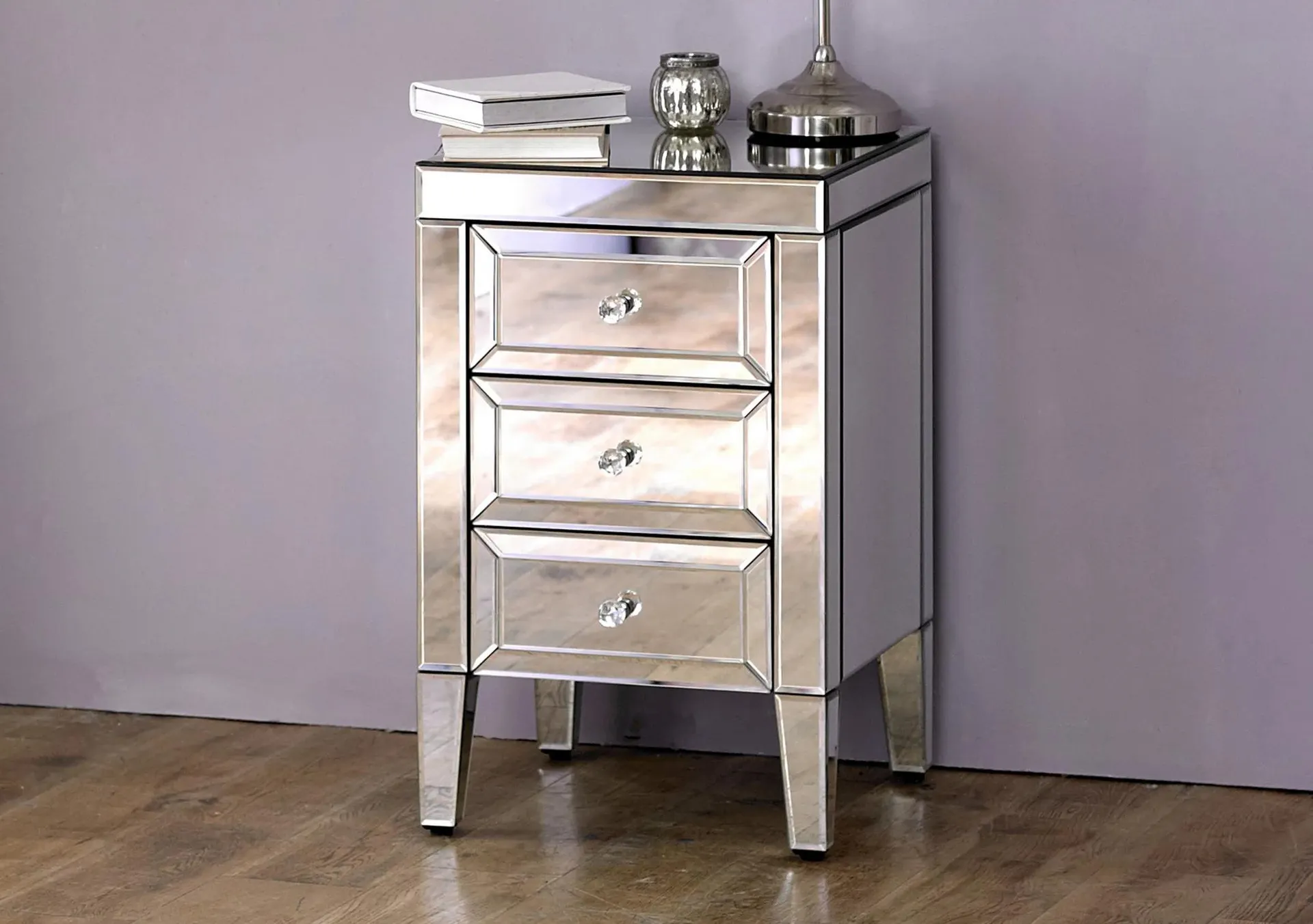 Francesca 3 Drawer Bedside Cabinet