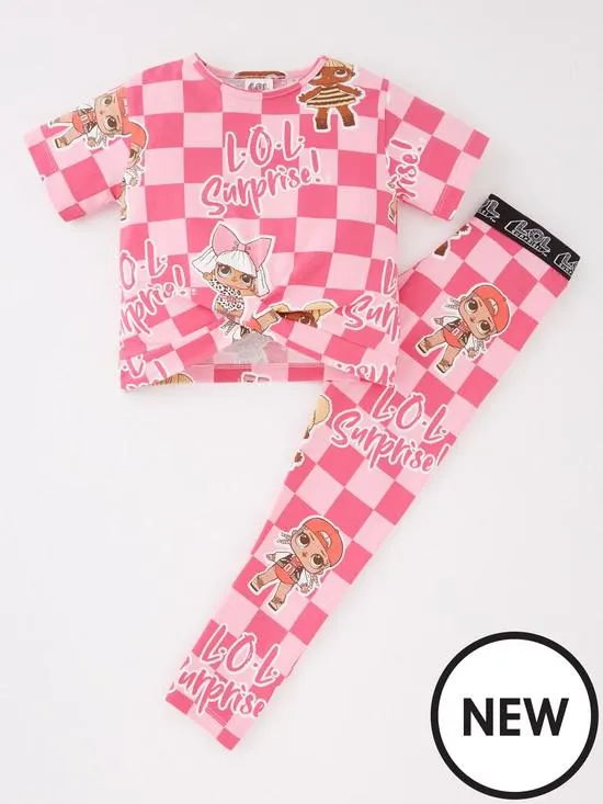 Printed Athleisure Two Piece Set - Pink