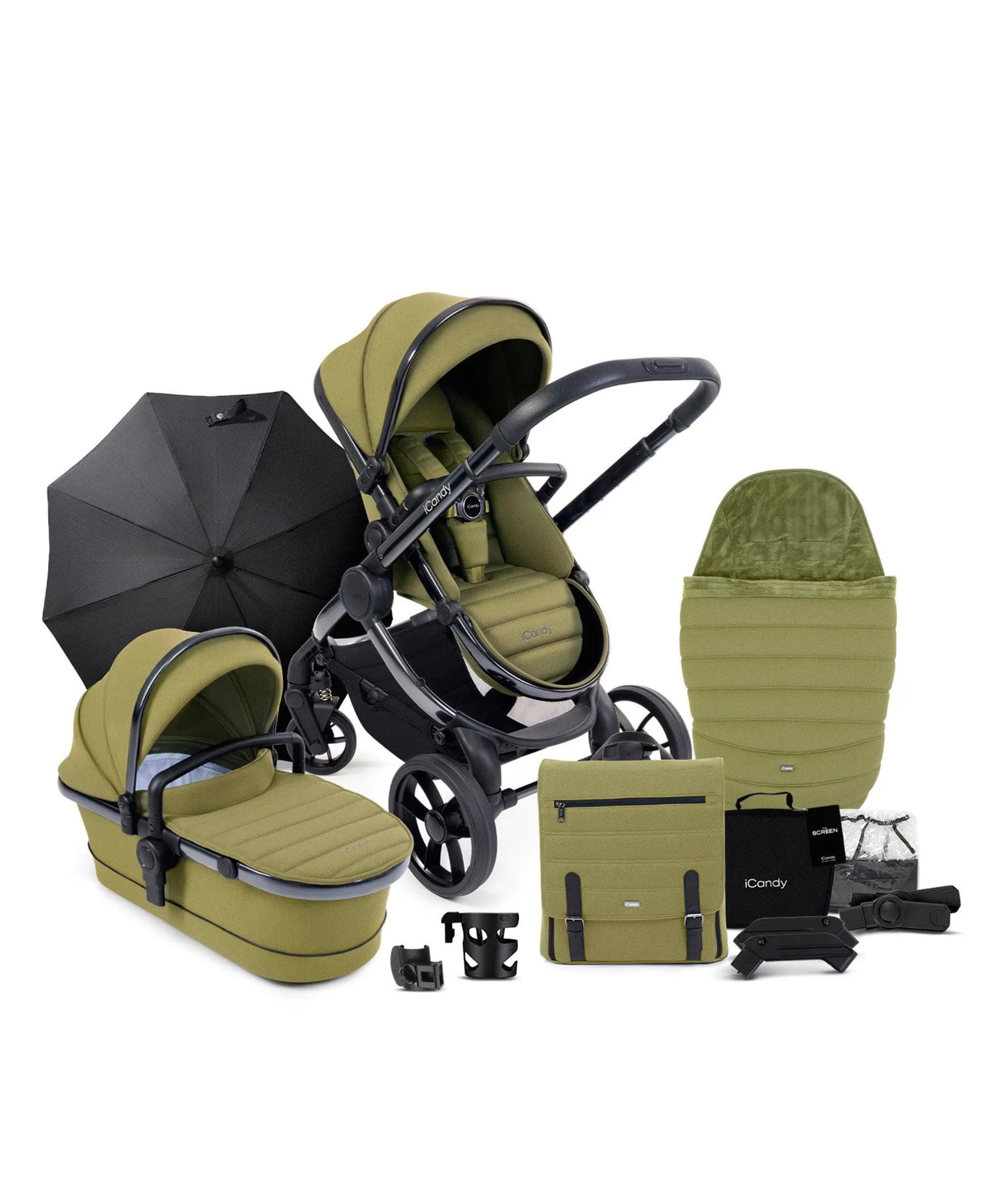 iCandy Peach 7 Pushchair Bundle - Olive Green