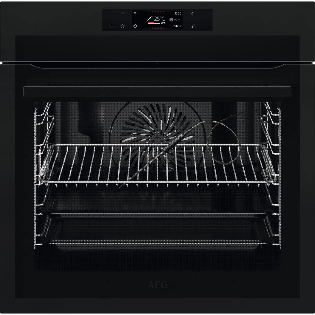 AEG AssistedCooking BPE748380T Built In Electric Single Oven - Matte Black - A++ Rated