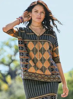 Kiribati Pima Cotton Pencil Skirt