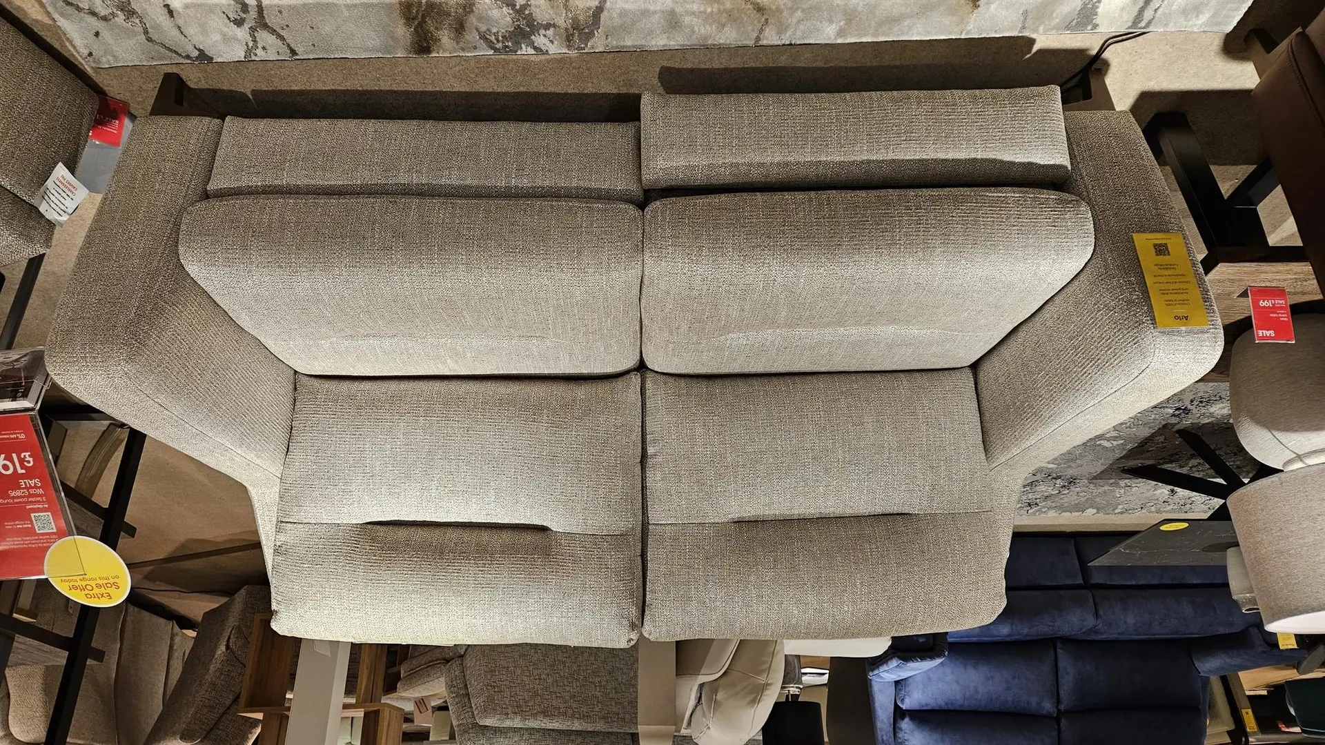 Arlo 3 Seater Recliner Sofa and Cube Footstool