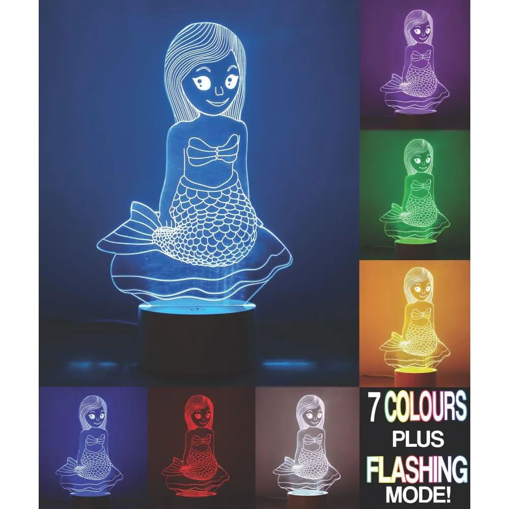 Mermaid 3D lamp
