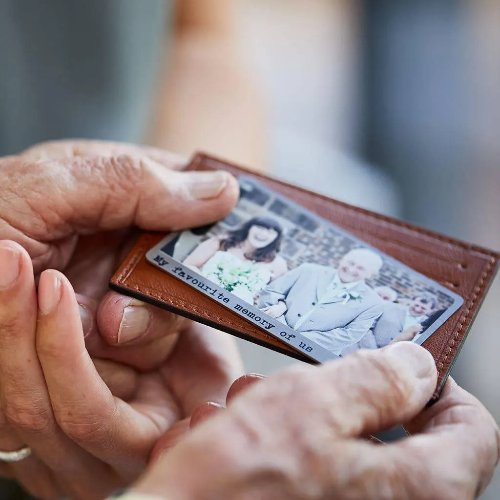 Personalised Solid Copper Wallet Photo Card