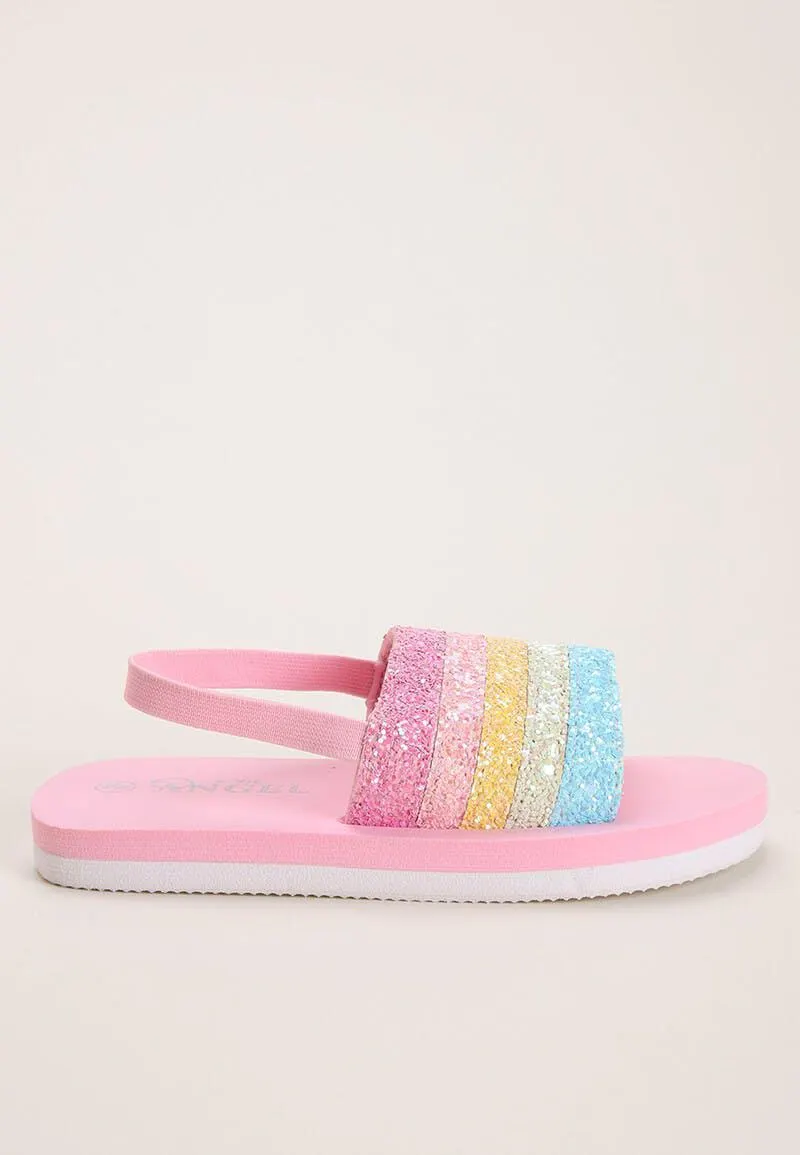 Younger Girls Rainbow Glitter Slider