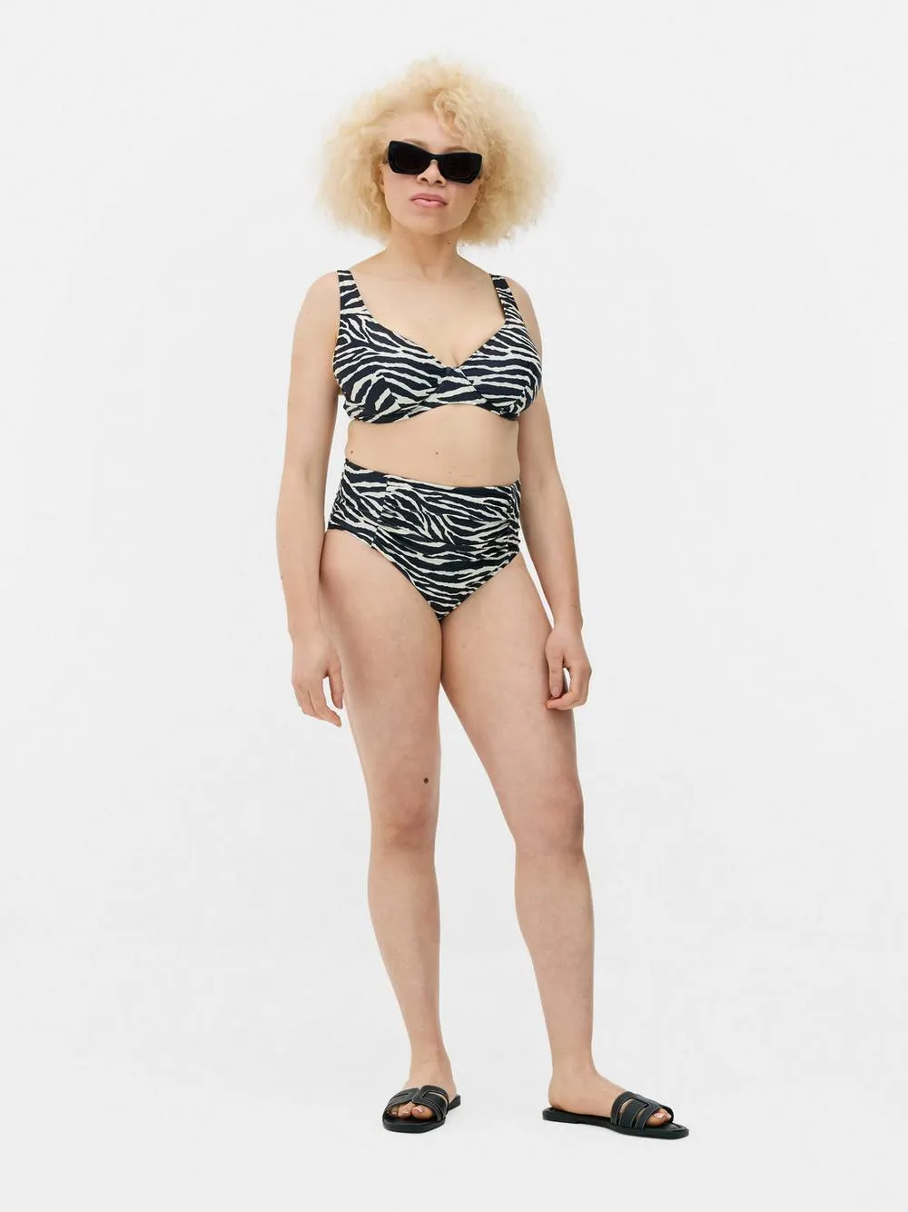Printed Tummy Control Bikini Bottoms