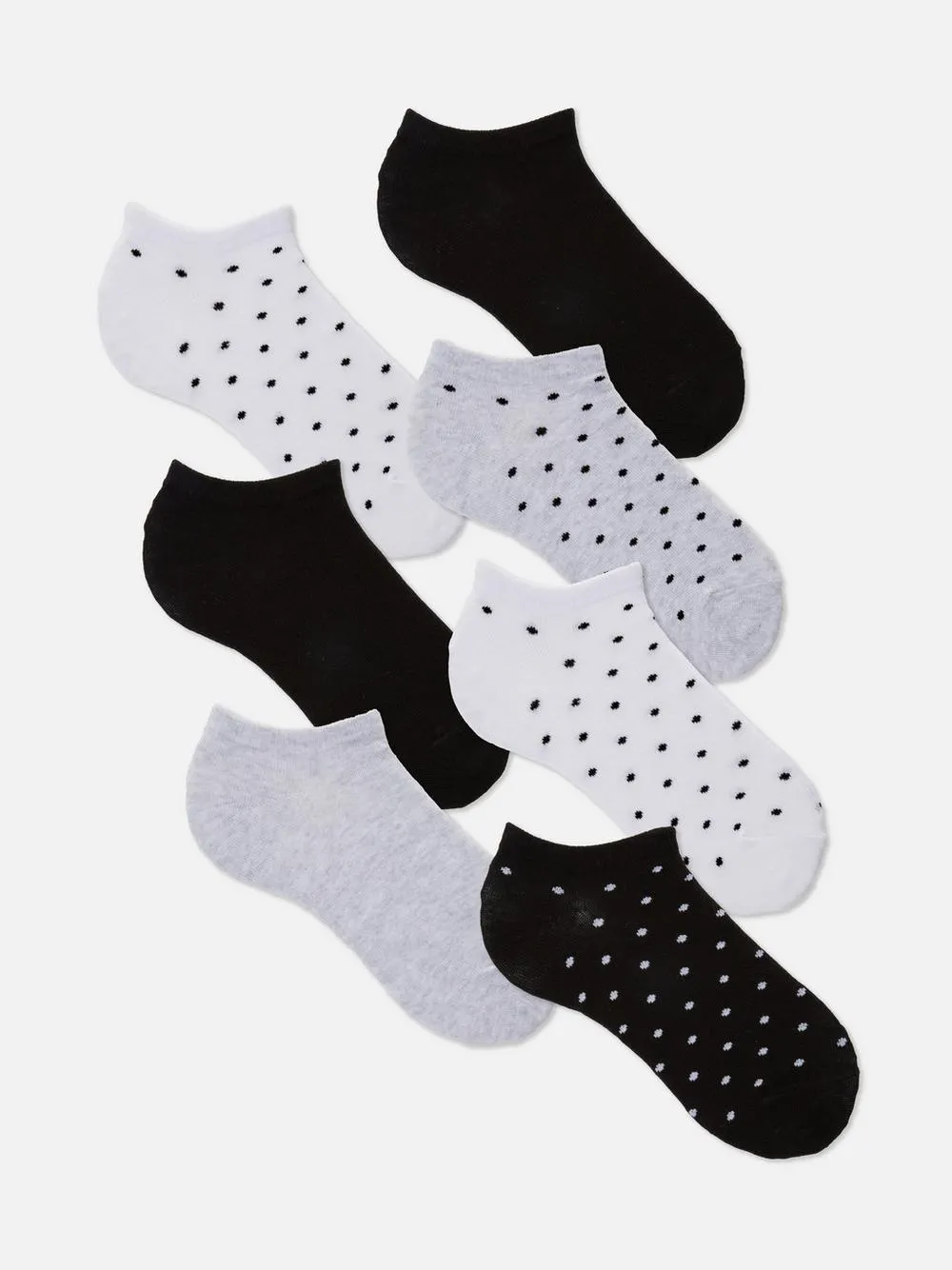 7pk Patterned Trainer Socks