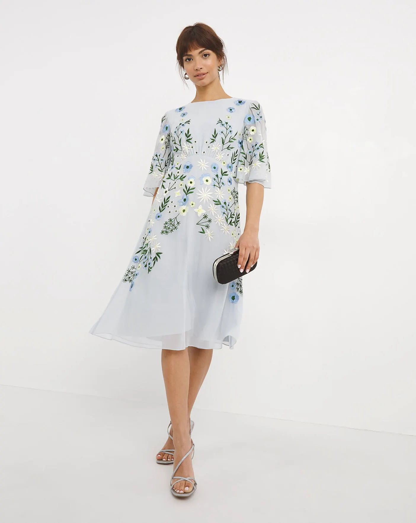 Joanna Hope Floral Embroidered Dress