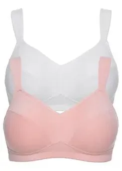 Pack of 2 Organic Cotton Non-Wired Bra