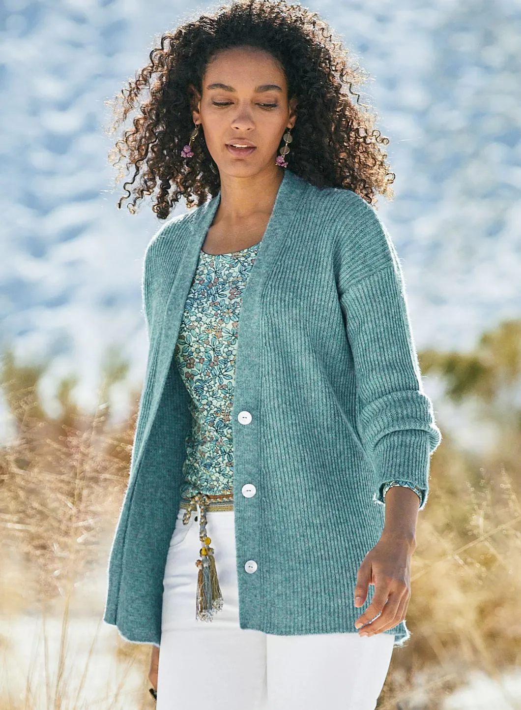 Ribbed Boyfriend Cardigan