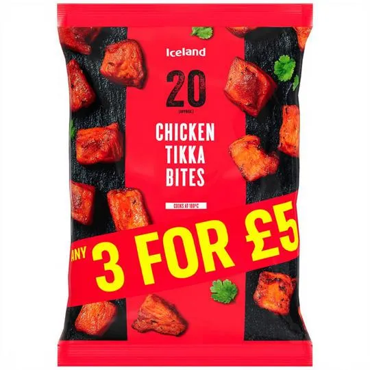 Iceland 20 (APPROX.) Chicken Tikka Bites 200g