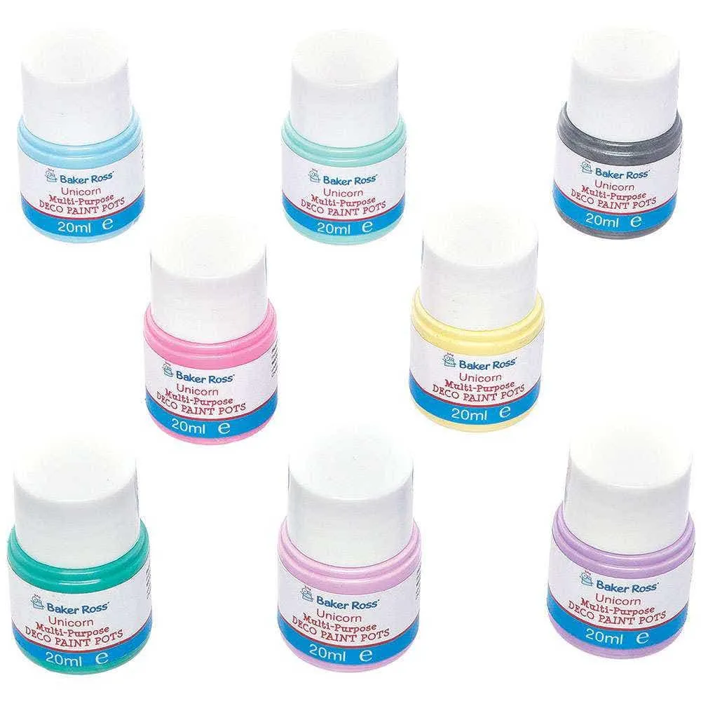 Unicorn Colours Multi-Purpose Deco Acrylic Paint Pots 20ml