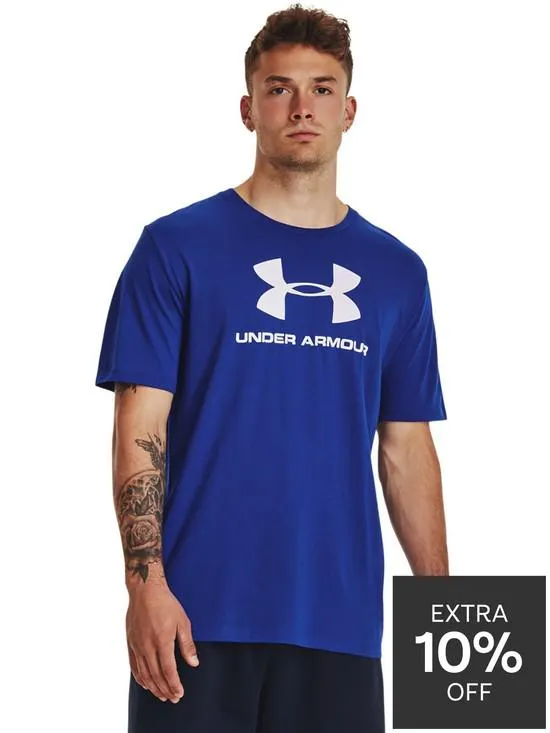 Mens Training Sportstyle Logo T-Shirt - Blue