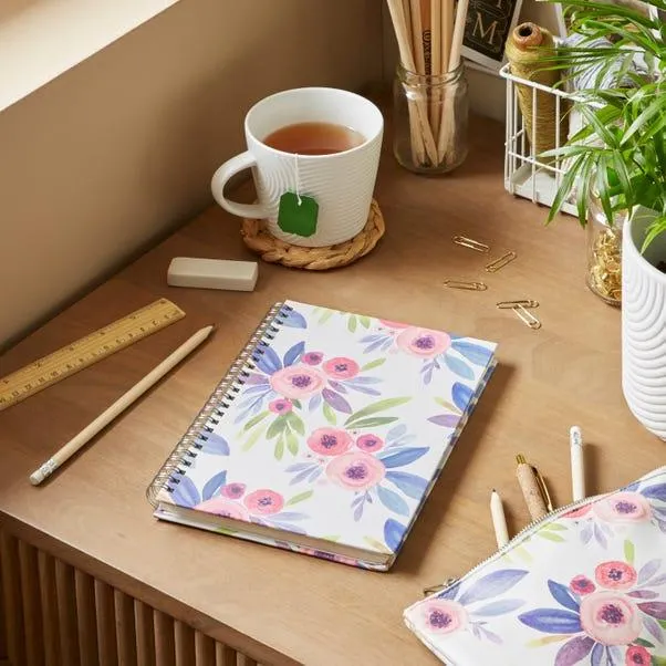 Waters and Noble A5 Dolly Floral Spiral Notebook