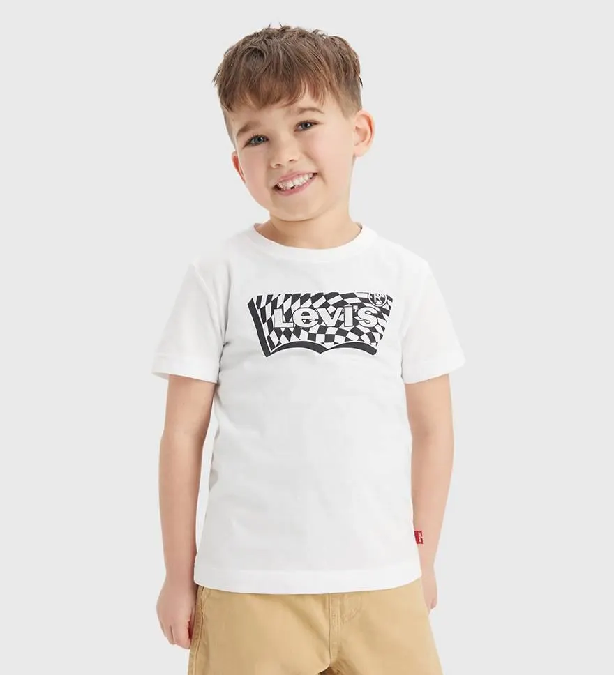 Kids Checkered Batwing Tee