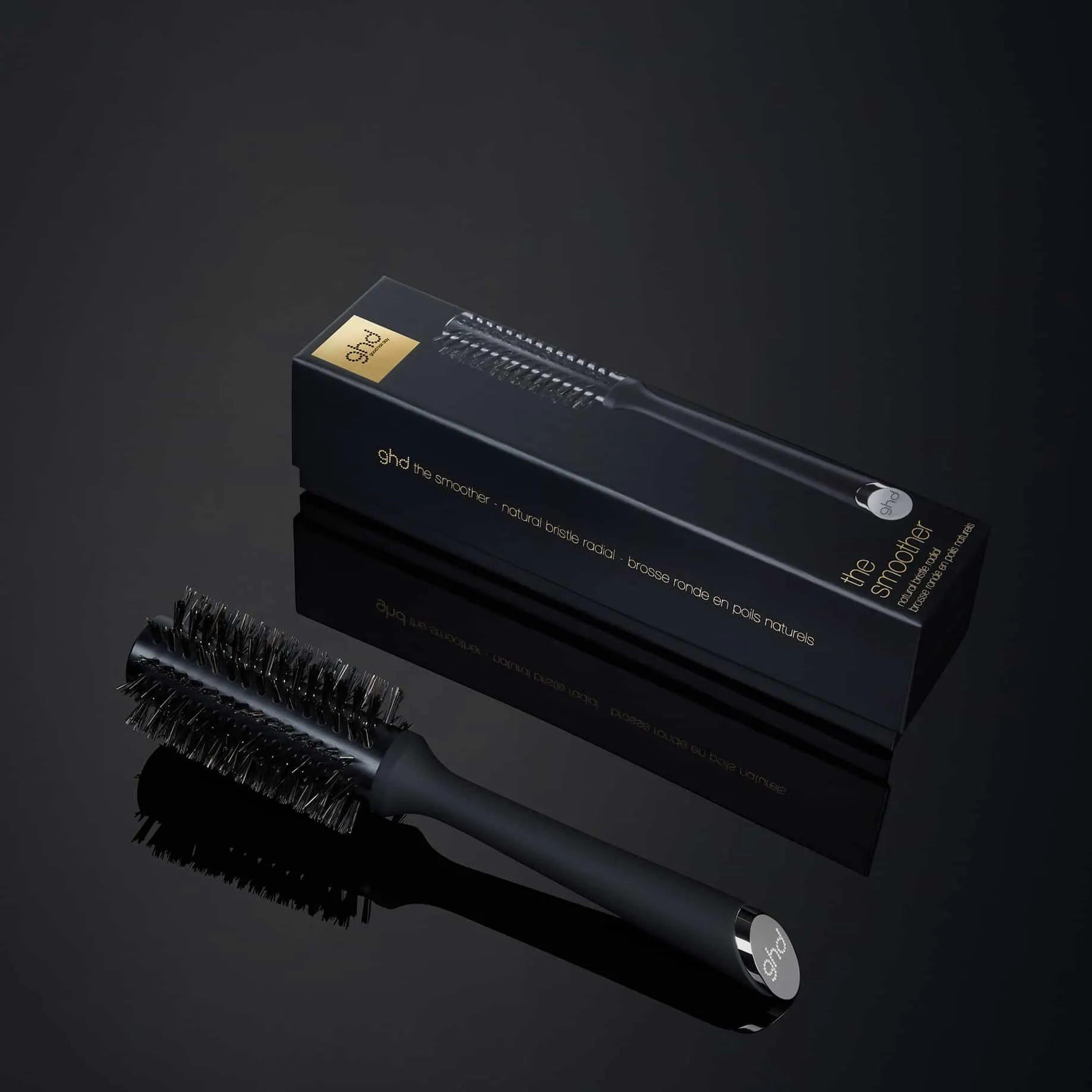 GHD THE SMOOTHER - NATURAL BRISTLE BRUSH SIZE 2 (35MM BARREL)