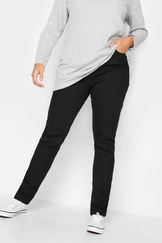 YOURS Curve Black Straight Leg Fit Stretch RUBY Jeans