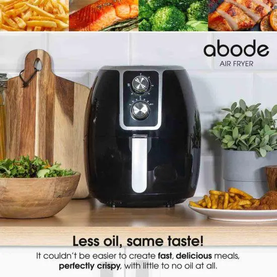 Abode AAF3700, 3.7L, Manual Air Fryer In Black