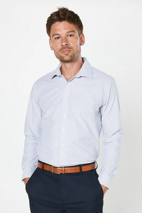 Easy Iron Bold Stripe Tailored Fit Shirt