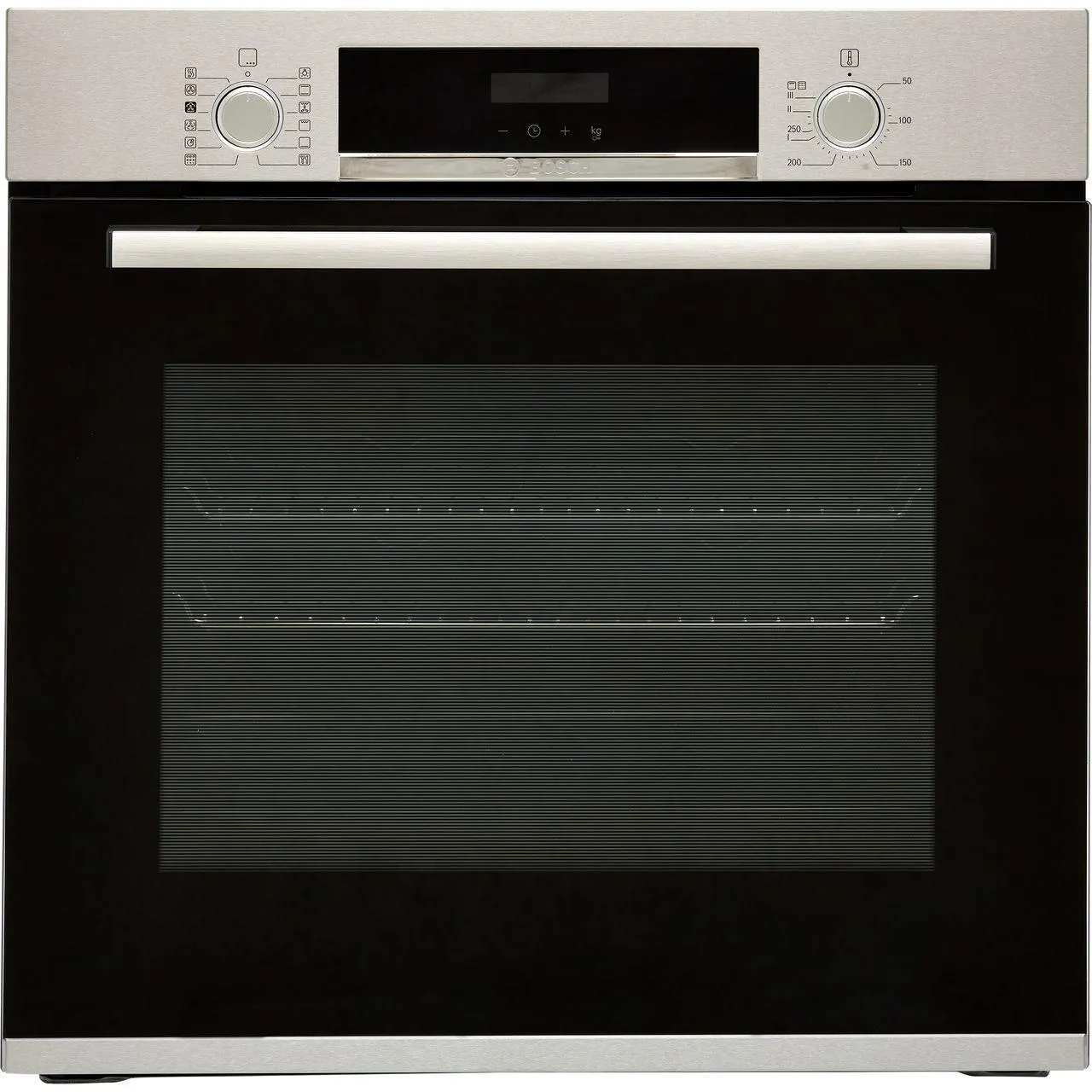 Bosch Series 4 HRS574BS0B Built In Electric Single Oven with added Steam Function - Brushed Steel - A Rated