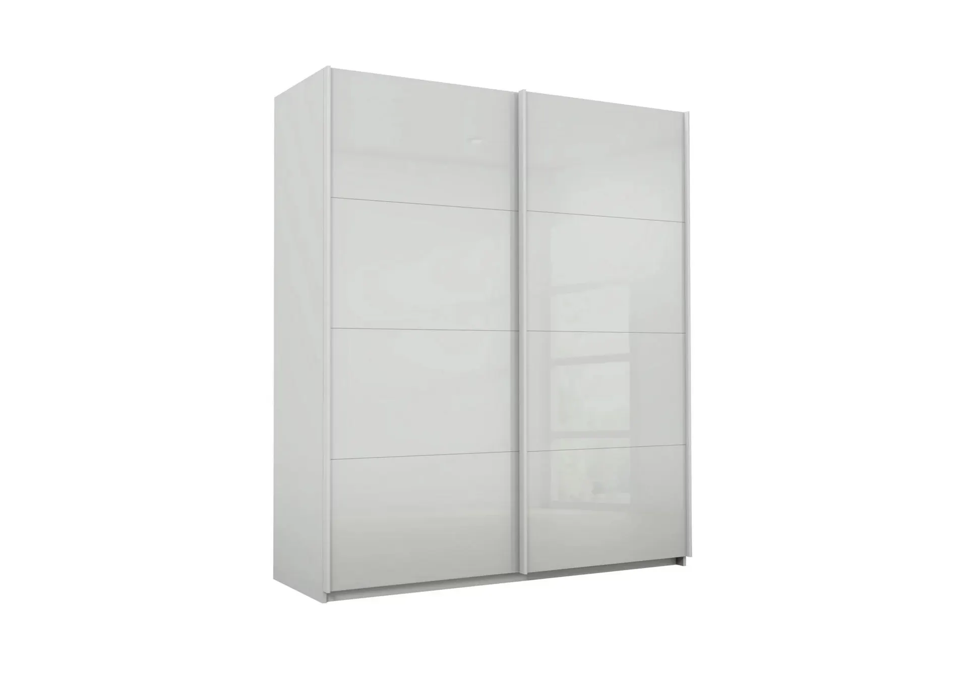 Lima 181cm 2 Door Sliding Wardrobe with Glass Front 210cm Tall