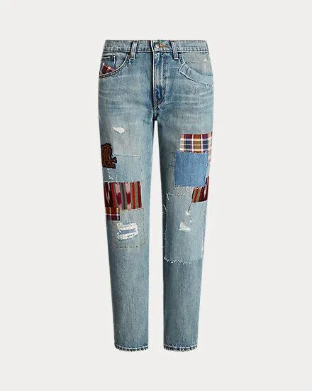 Patchwork Relaxed Tapered Jean