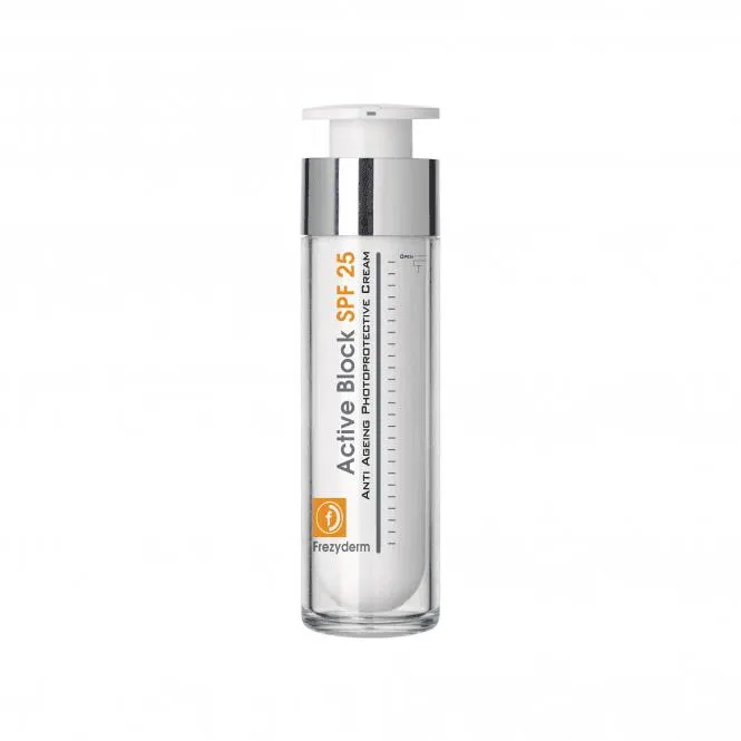 Active Block Anti-Ageing Photoprotective Face Cream 25 SPF 50ml Pump Dispenser