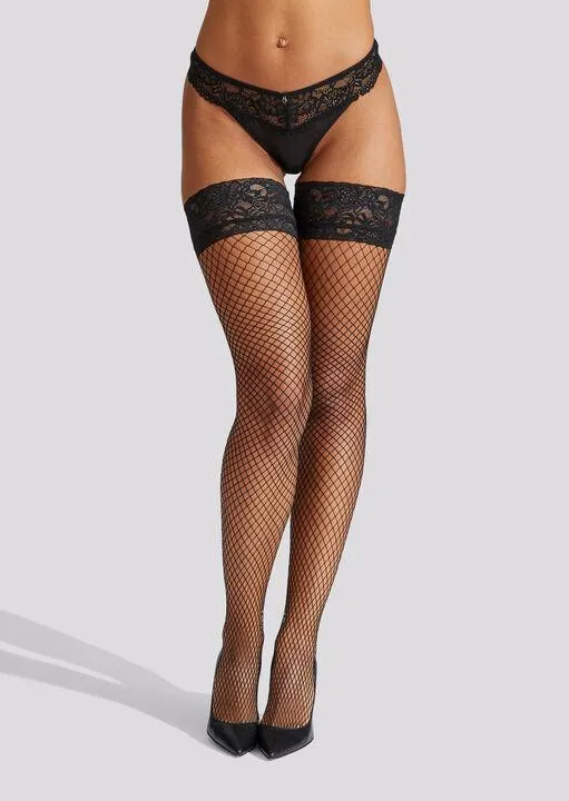 Lace Top Fishnet Hold Up