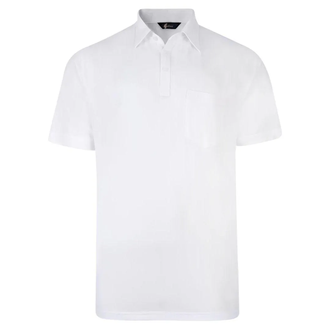 Gabicci Plain Jersey Polo Shirt - White