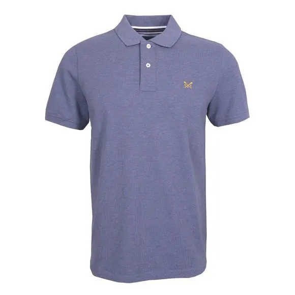 Mens Blue Classic Pique Polo