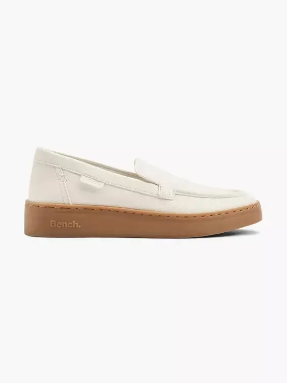Beige Bench Gum Sole Flat Loafer