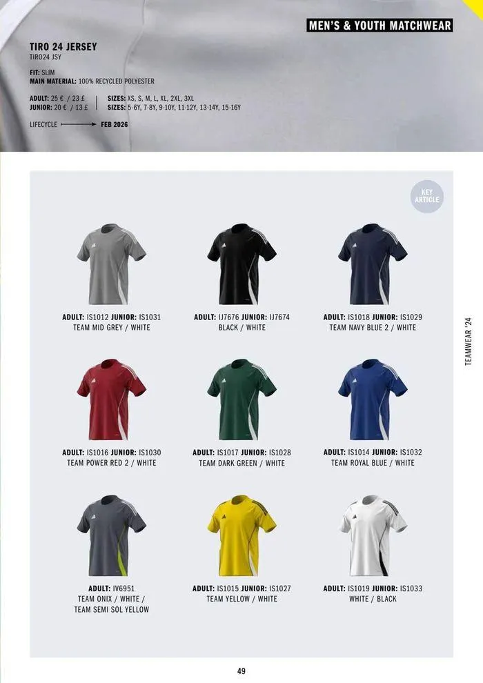 Adidas Teamwear 2024 from 11 March to 31 December 2024 - Catalogue Page 49