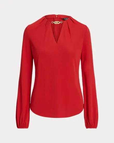 Logo-Trim Stretch Jersey Top