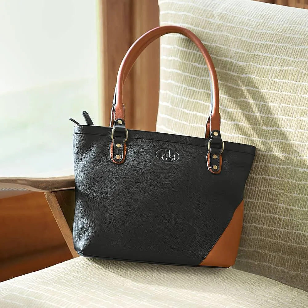 Better In Black Leather Mini Tote Bag