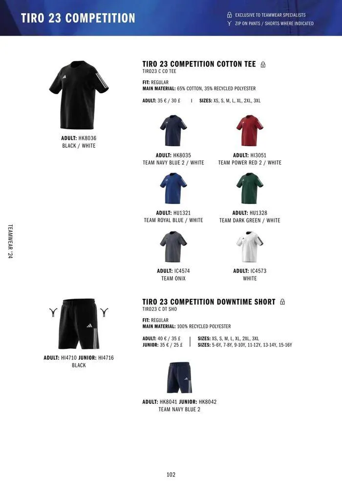 Adidas Teamwear 2024 from 11 March to 31 December 2024 - Catalogue Page 102