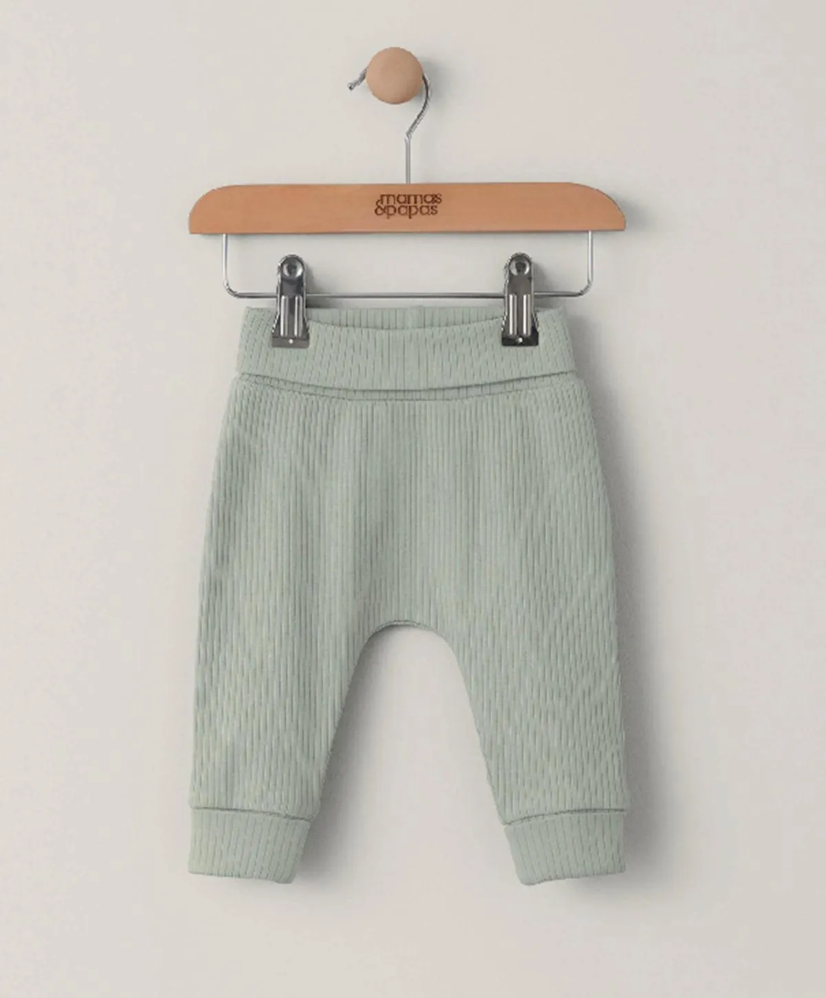 Organic Ribbed Leggings - Sage Green